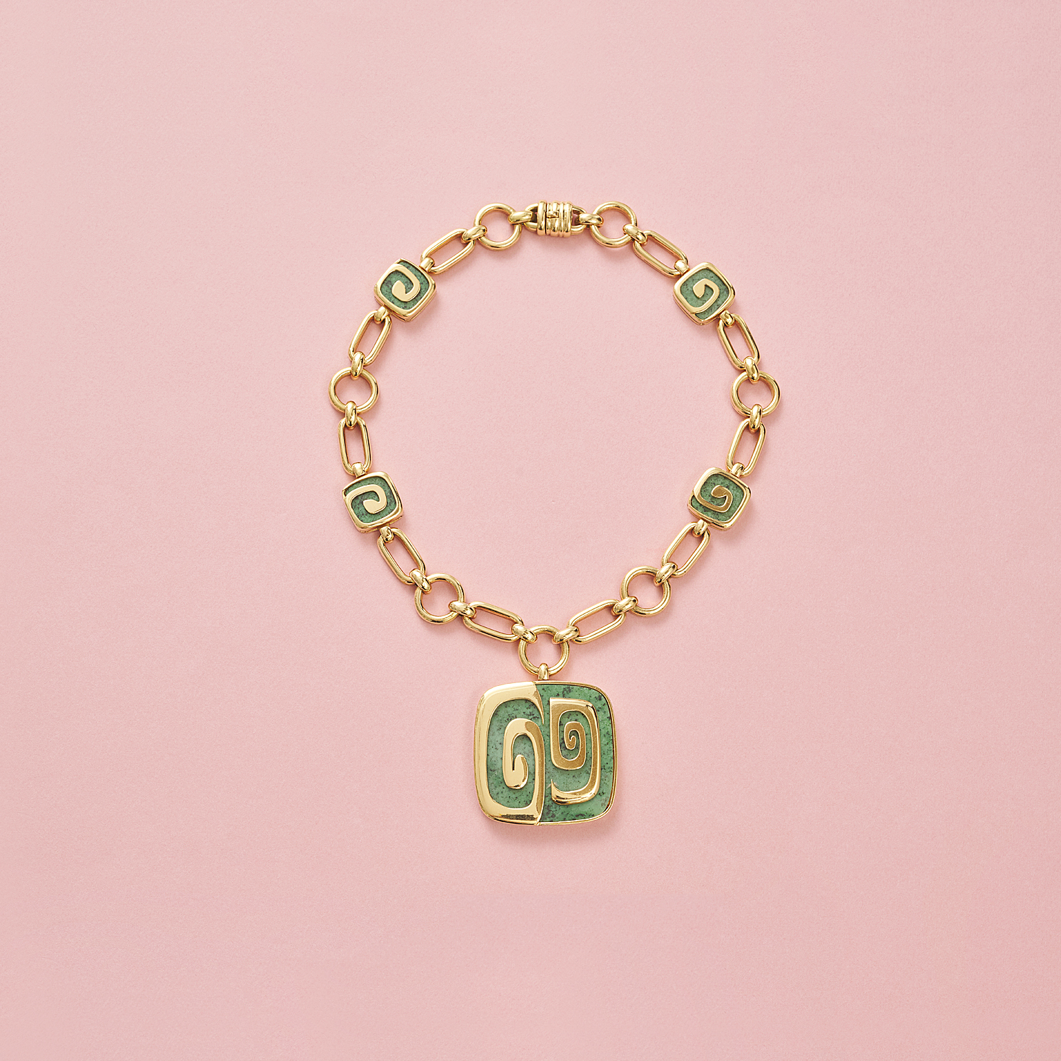 A Gold and Jade Bulgari Necklace