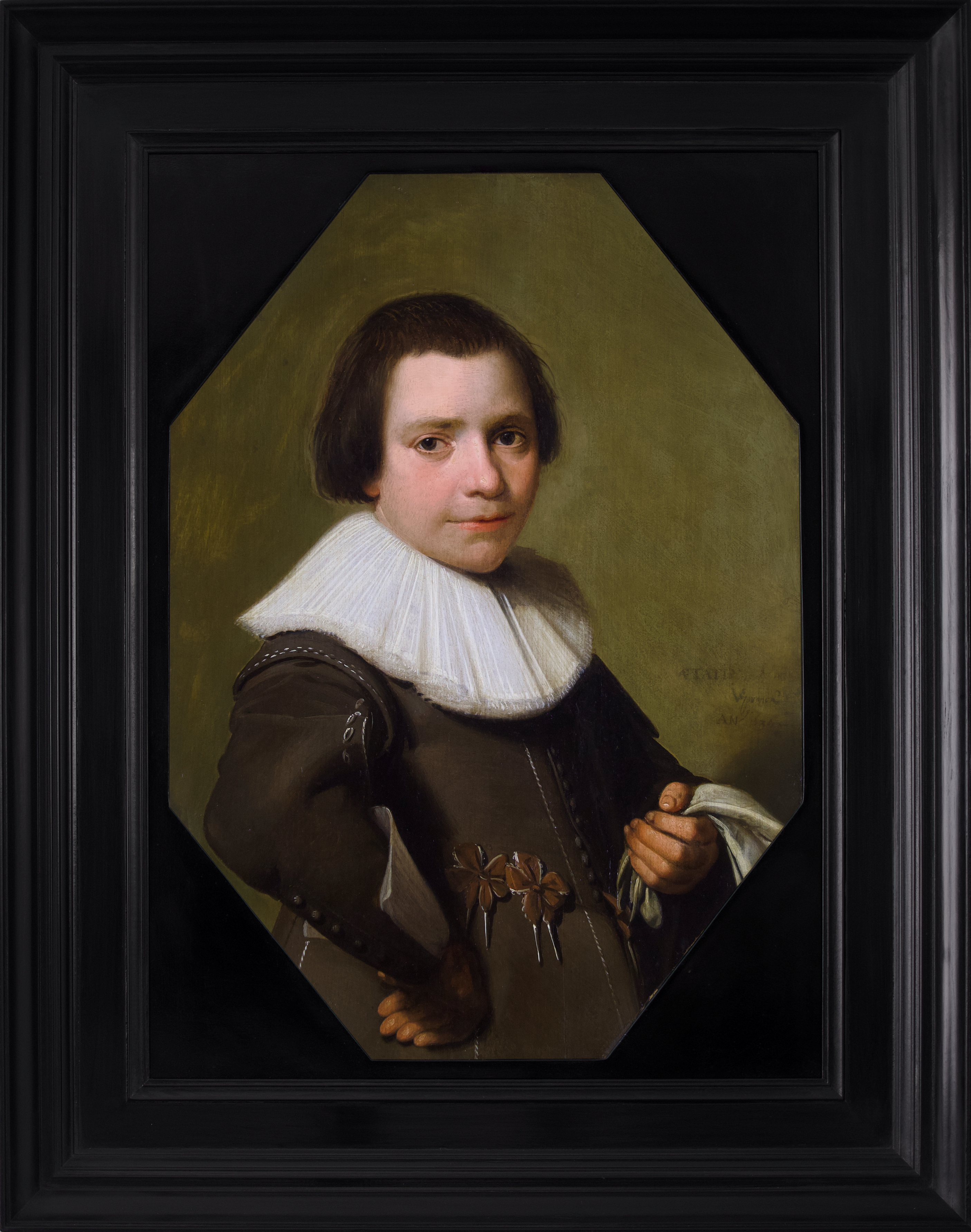 JOHANNES CORNELISZ. VERSPRONCK (1600/03-1662), PORTRAIT OF A BOY HOLDING A GLOVE, 1634