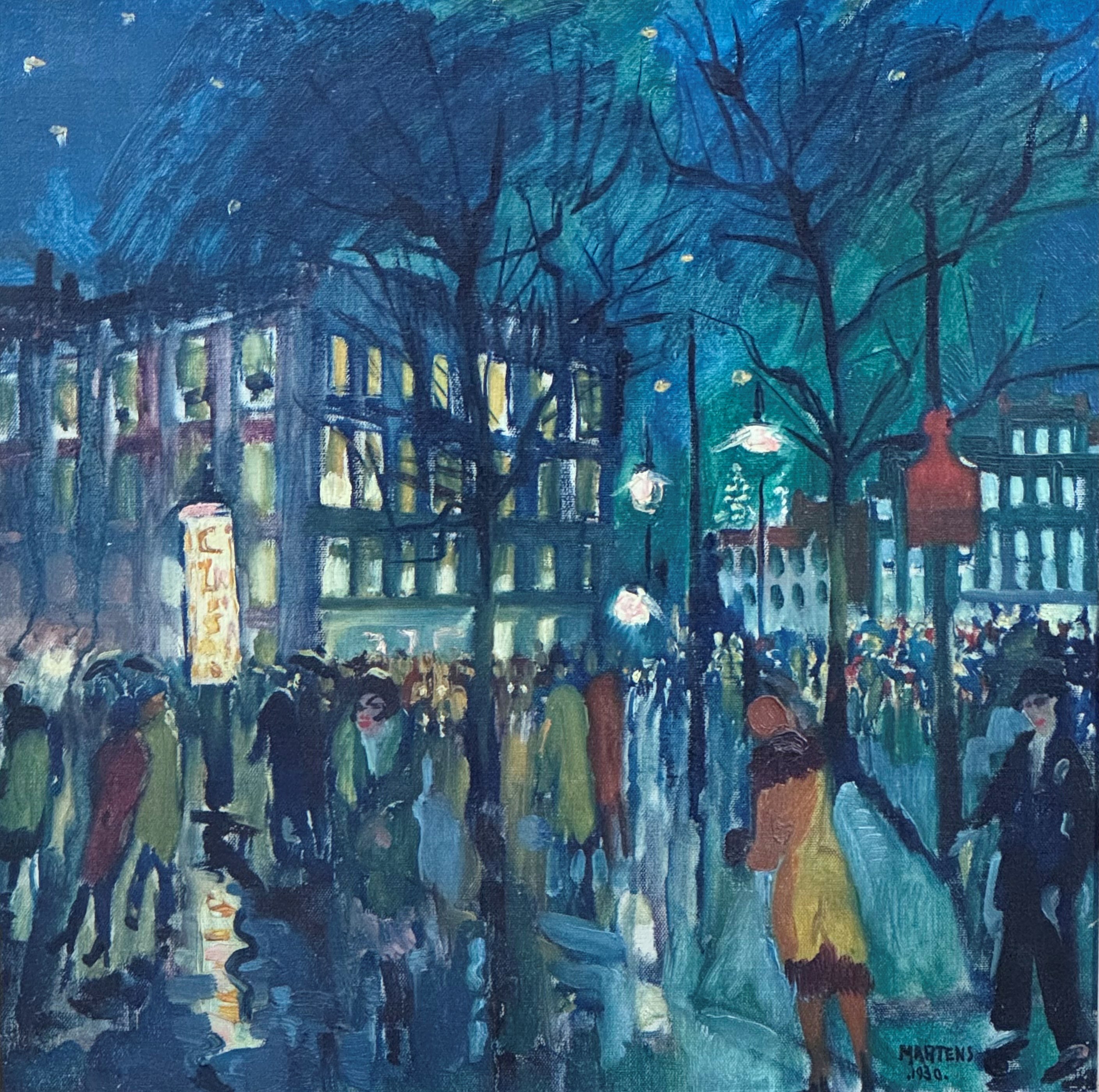 Het Plein bij avond, Den Haag