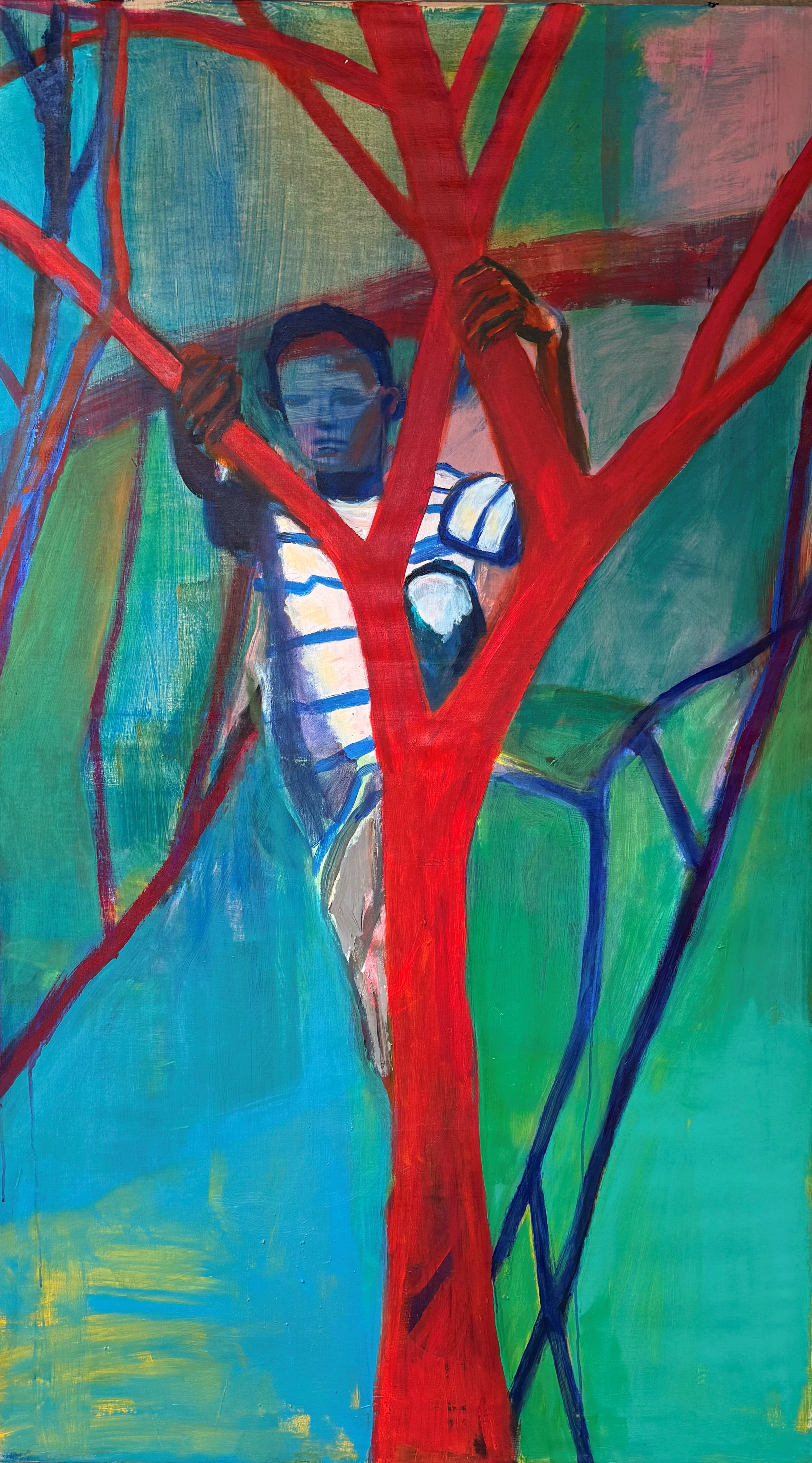 Boy in Tree  (Jack Whitten at a Young Age)