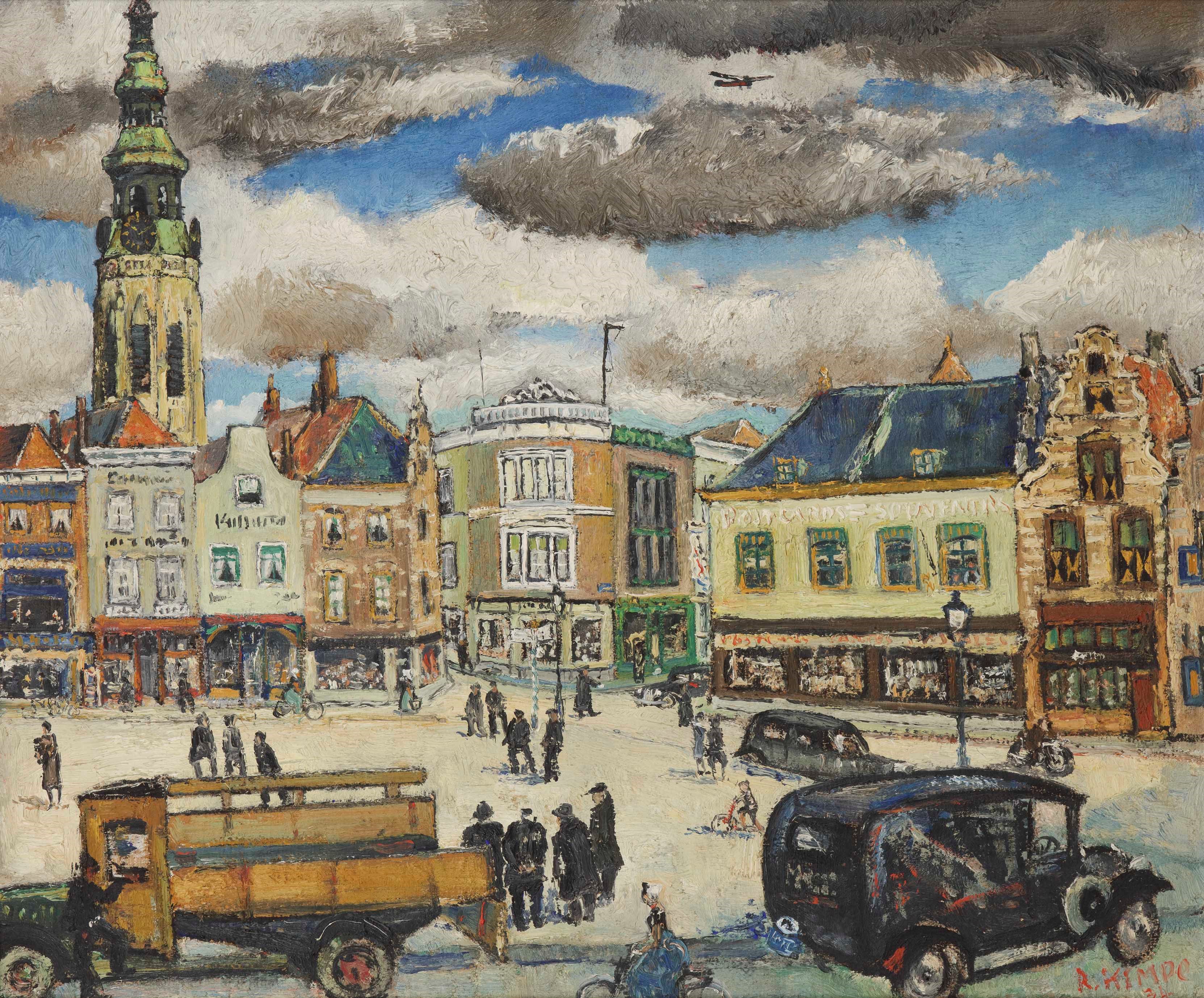 Gezicht op de Markt in Middelburg – 1934