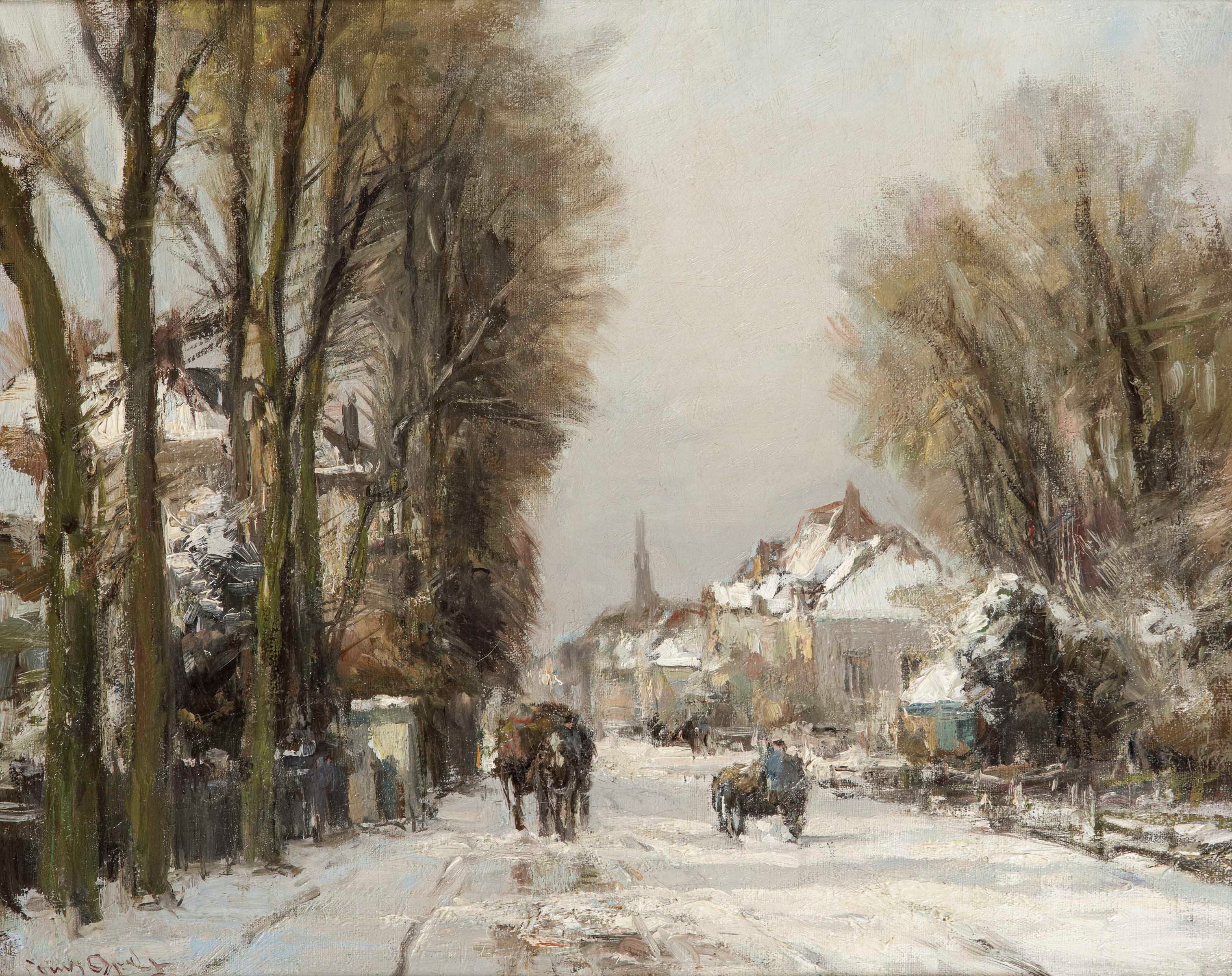 Winters gezicht op Voorschoten