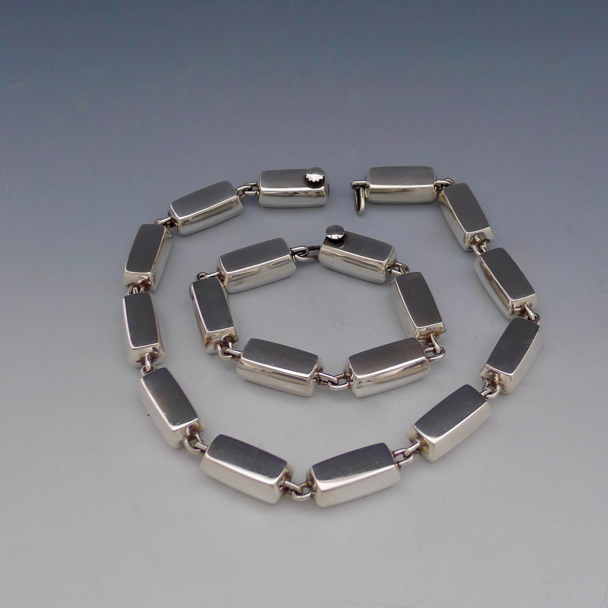 Zilveren collier en armband