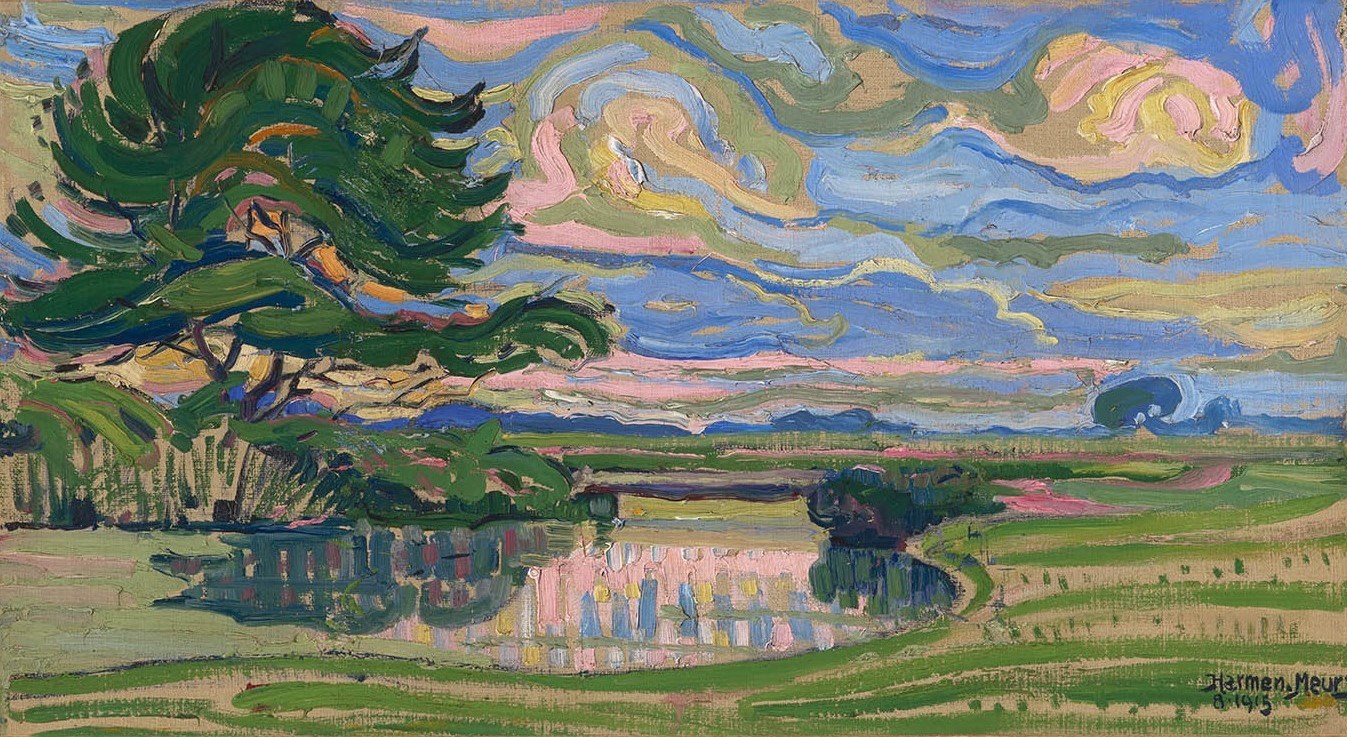 Hollands landschap, Augustus 1915