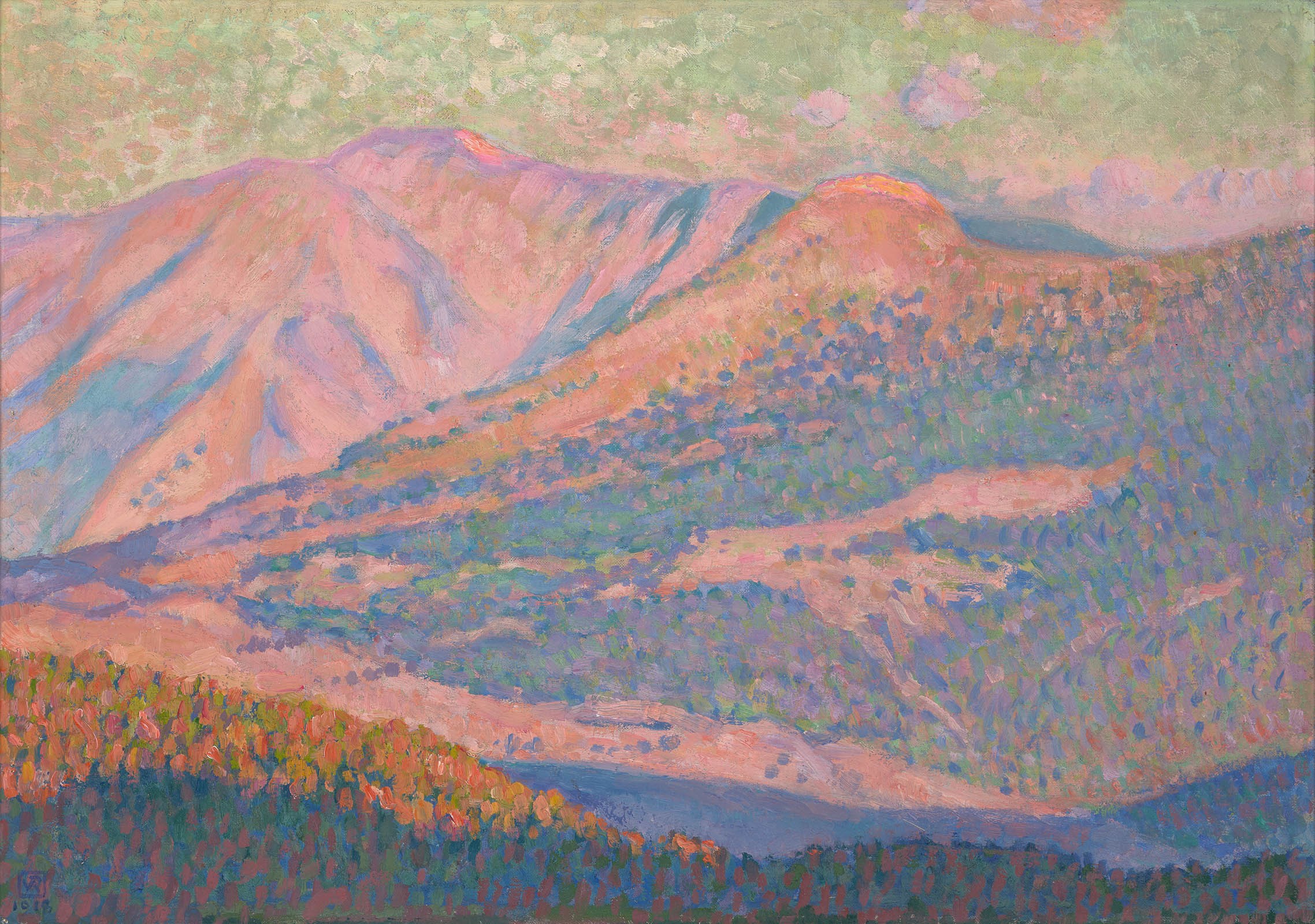 Les Alpes à Peira Cava (Soleil couchant),  1918