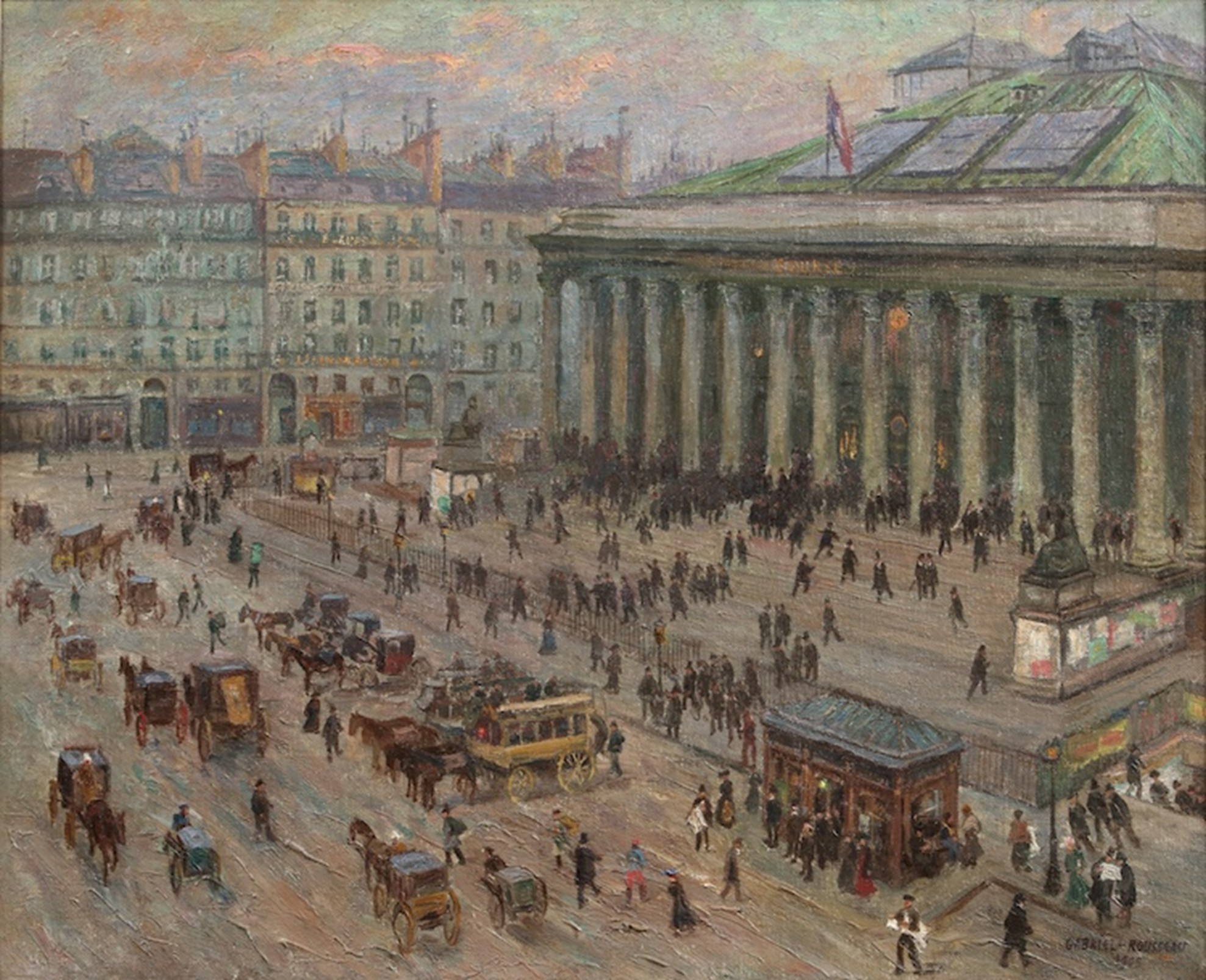 Place de la Bourse met het Palais Brongniart, Parijs