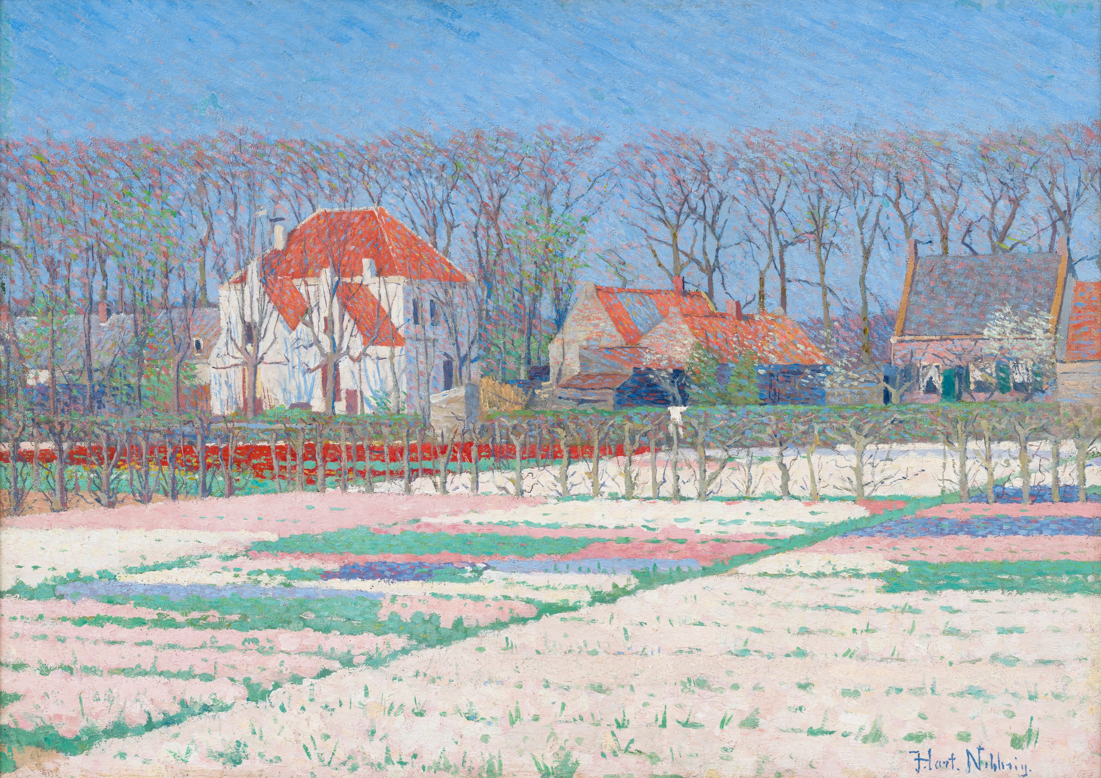 Bennebroek, bollenvelden bij Huize Vredeoord