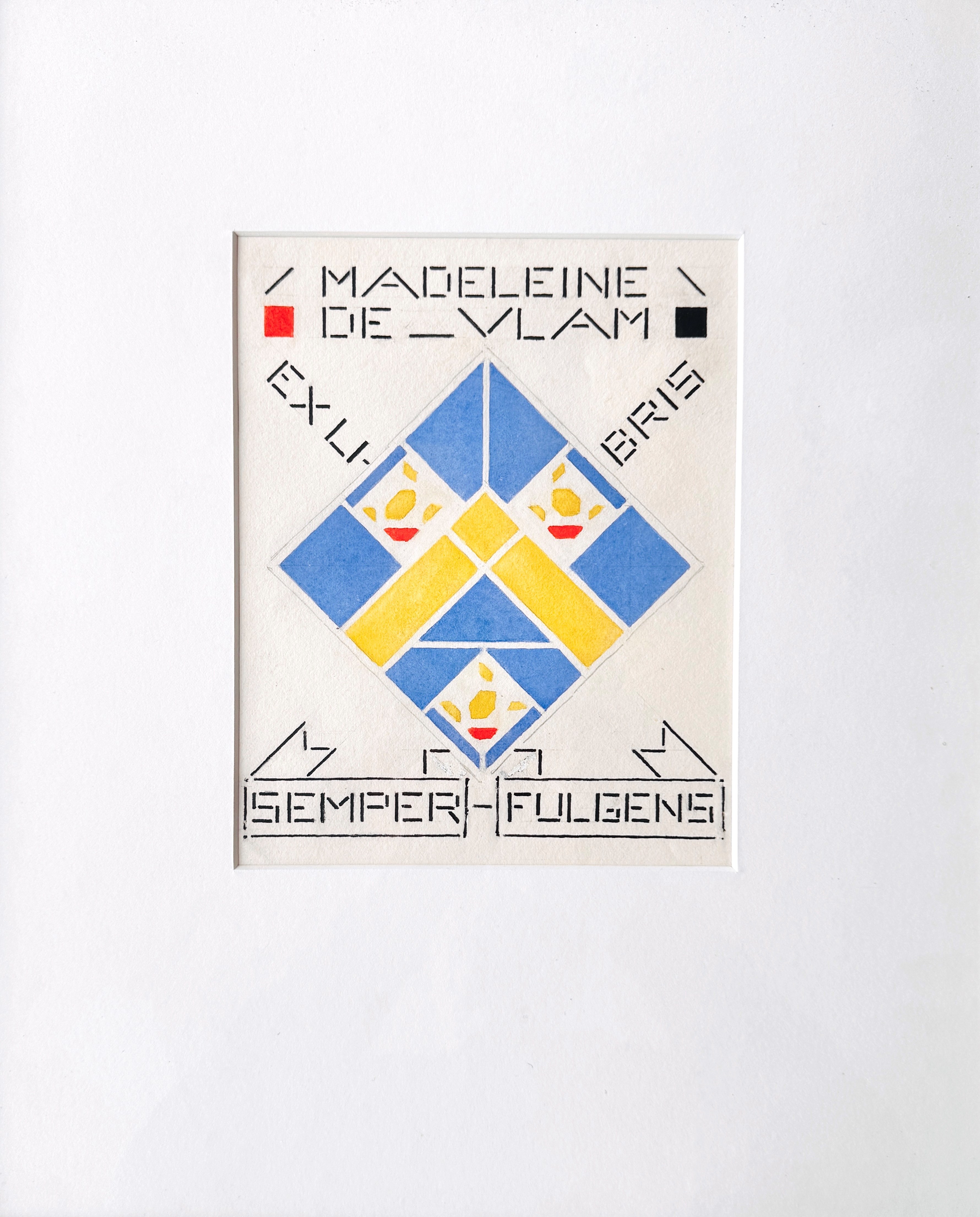 Exlibris 'Madeleine de Vlam'