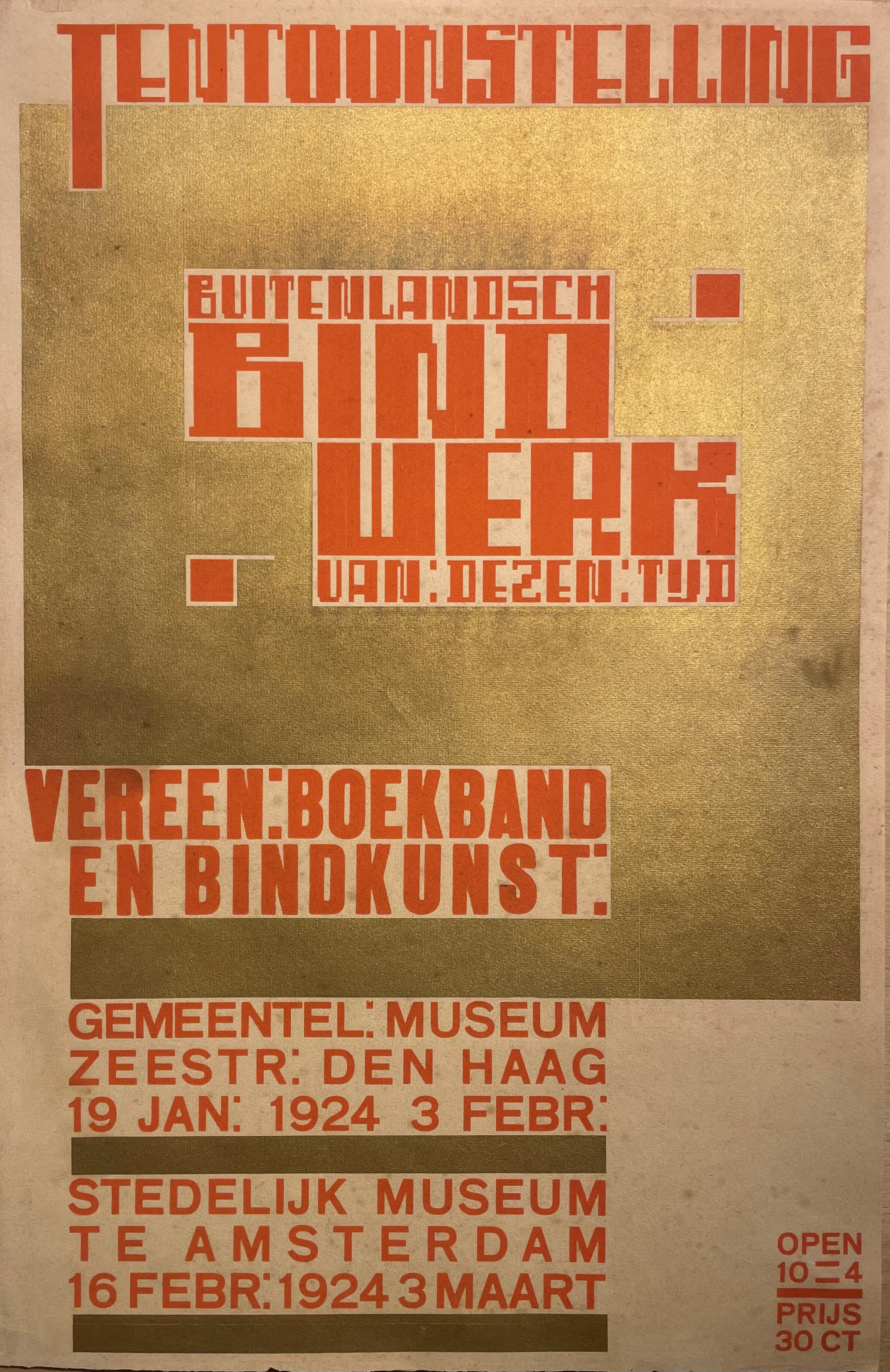 Tentoonstelling buitenlandsch bindwerk van dezen tijd, Gemeentelijk Museum Den Haag, Stedelijk Museum, Amsterdam.